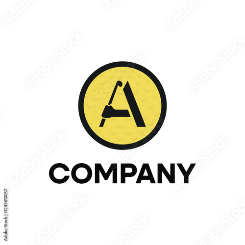 Letter A golf Logo. Modern, unique, simple.