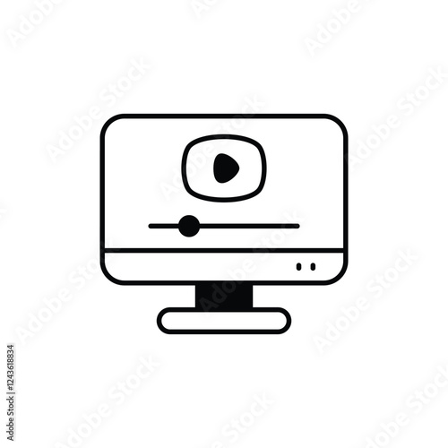 Live Streaming icon vector stock illustration