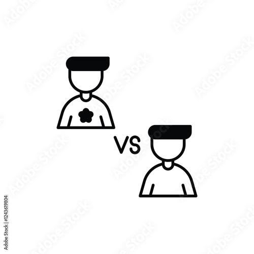 Competitive Match icon vector stock illustration
