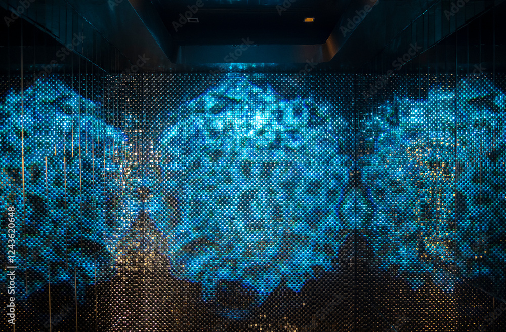 abstract blue background with stars