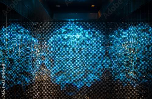 Obraz na płótnie abstract blue background with stars w salonie