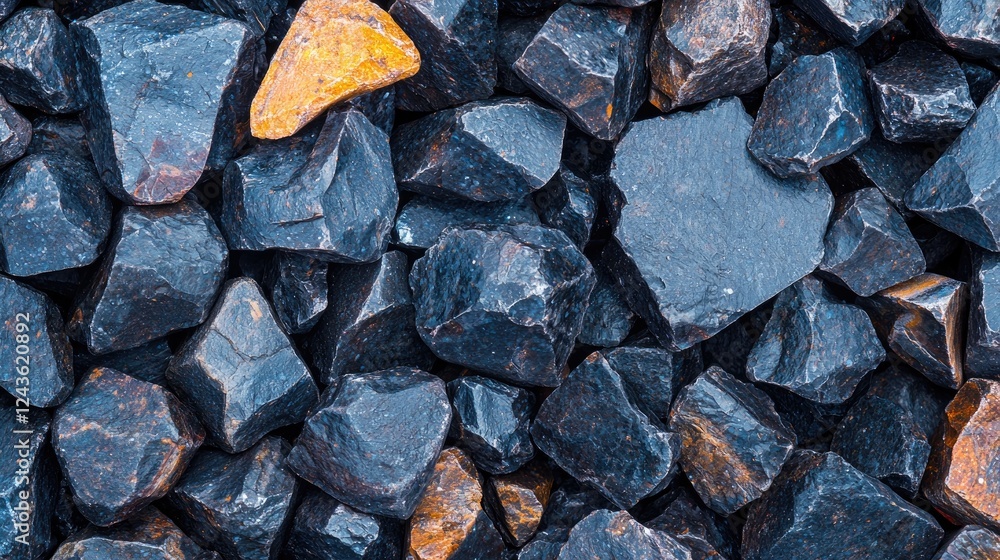Dark blue and orange stones texture background Dark blue and orange stones texture background