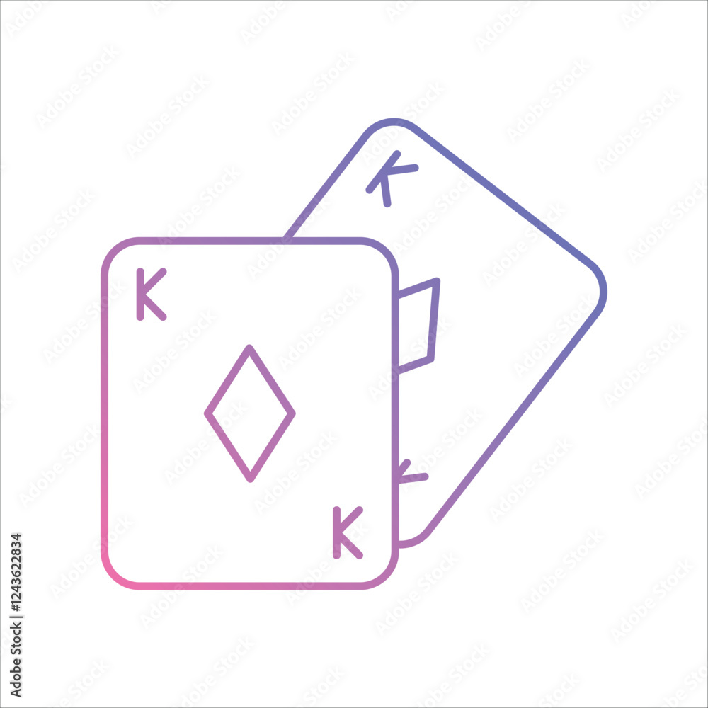 Card game icon vector stock illustration Card game icon vector stock illustration