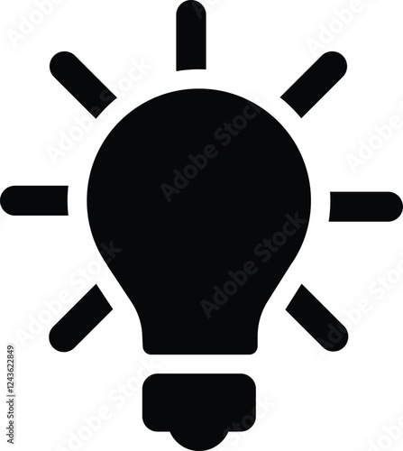 Innovation icon, creative idea icon with setting, 