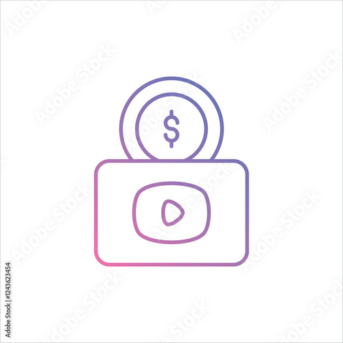 Streamer Donation icon vector stock illustration