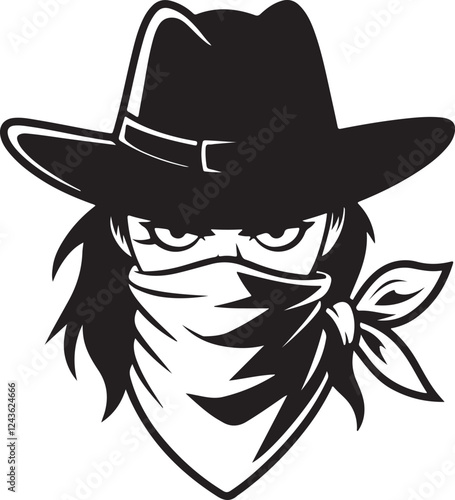 Mystical Wild West Silhouette Design