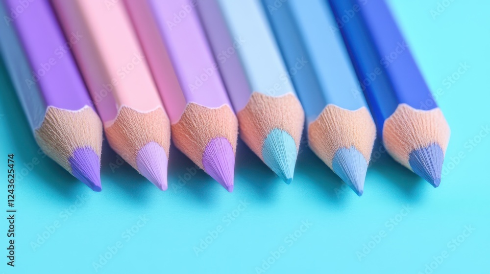 Soft pencil strokes create a gradient of pastel colors arranged in a pleasing order Soft pencil strokes create a gradient of pastel colors arranged in a pleasing order