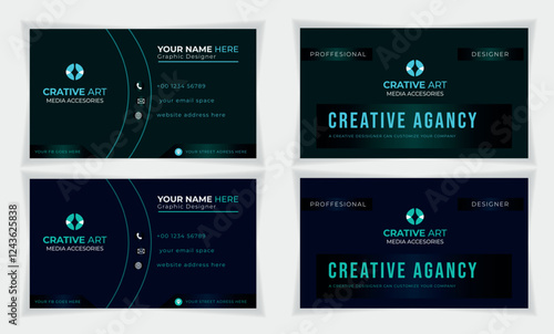 Professional Business card design. Modern and clean business card. Vector file and fully editable.