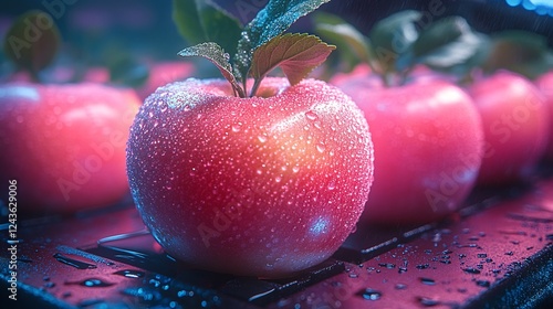 genetically modified, hydroponic grown, 3D printed apple