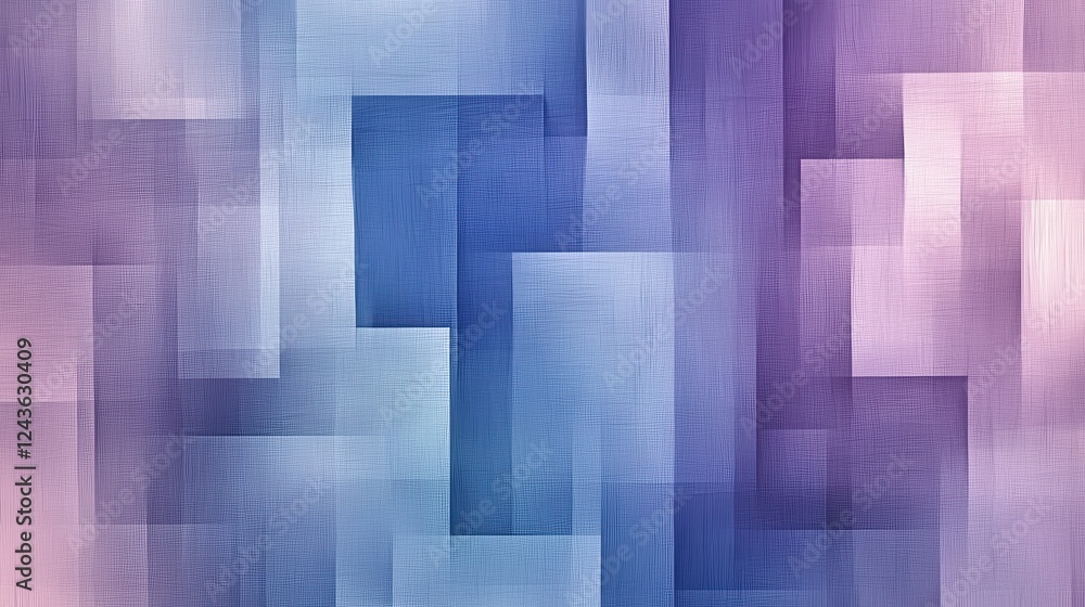 Abstract fragmented grids combine muted blue and purple hues to create a calming visual experience Abstract fragmented grids combine muted blue and purple hues to create a calming visual experience