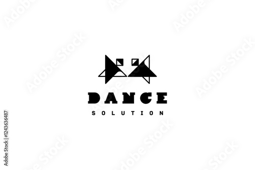Template logo design solution for dance club, dance school, dancers