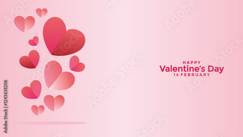 Happy Valentines Day 14 February banner, background, poster design