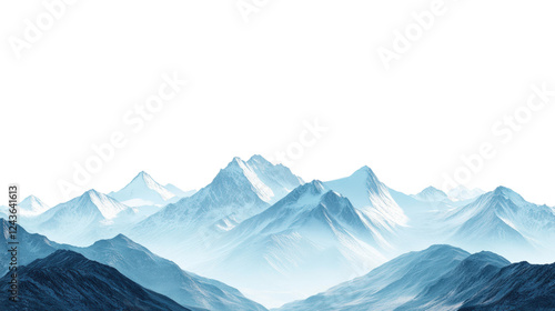 Wallpaper Mural Breathtaking mountain range nature digital tranquil vista isolated on transparent background Torontodigital.ca