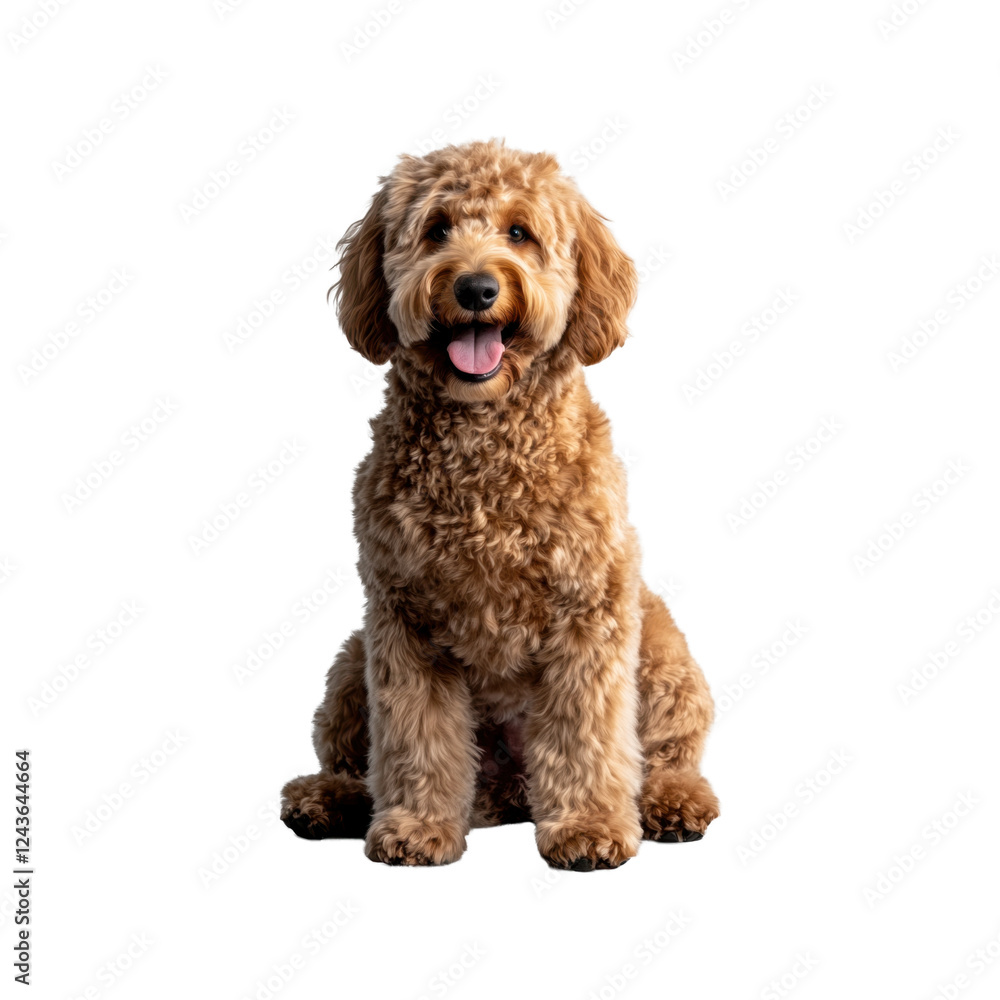 golden doodle dog isolated on transparent background golden doodle dog isolated on transparent background