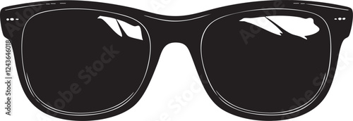 black silhouette of sunglasses