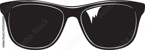 black silhouette of sunglasses