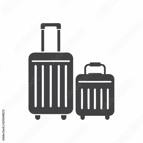 Luggage Suitcase Vector Icon for Travel Design.