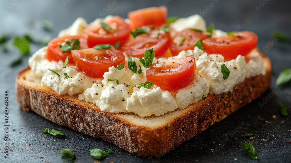 breakfast toast with ricotta isolated on transparent background breakfast toast with ricotta isolated on transparent background