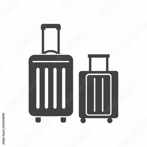 Luggage Suitcase Vector Icon for Travel Design.