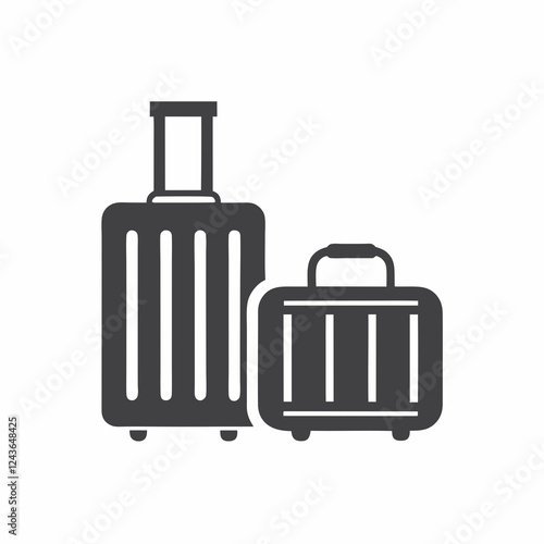 Luggage Suitcase Vector Icon for Travel Design.