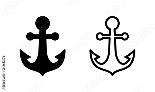 Anchor icon logo design. Anchor sign and symbol. Anchor marine icon.