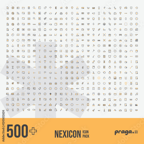 NEXICON icon set bundling pack business uiux design asset