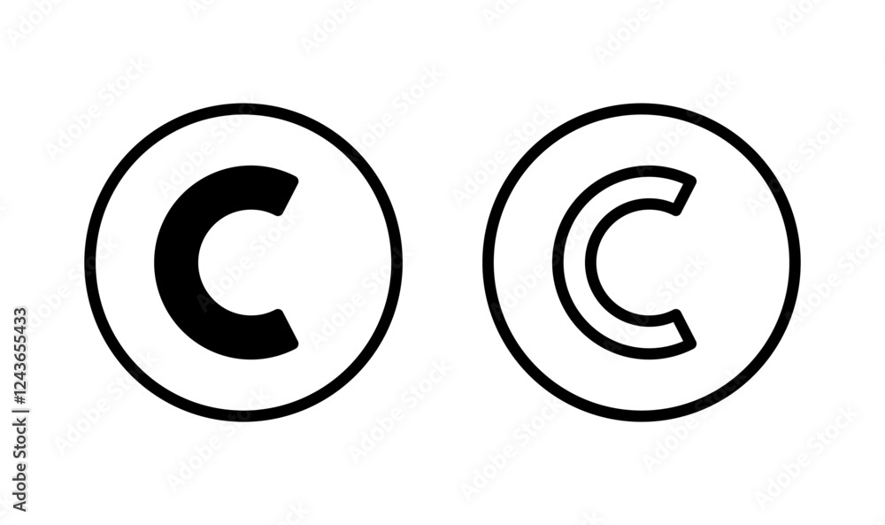 Copyright icon logo design. copyright sign and symbol Copyright icon logo design. copyright sign and symbol