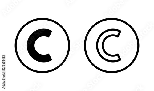 Copyright icon logo design. copyright sign and symbol