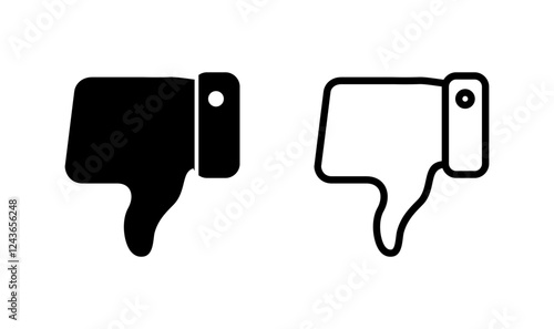 Dislike icon logo design. dislike sign and symbol. Hand with thumb down