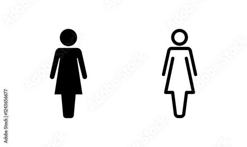 Female icon logo design. woman sign and symbol