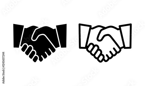 Wallpaper Mural Handshake icon logo design. business handshake sign and symbol. contact agreement Torontodigital.ca