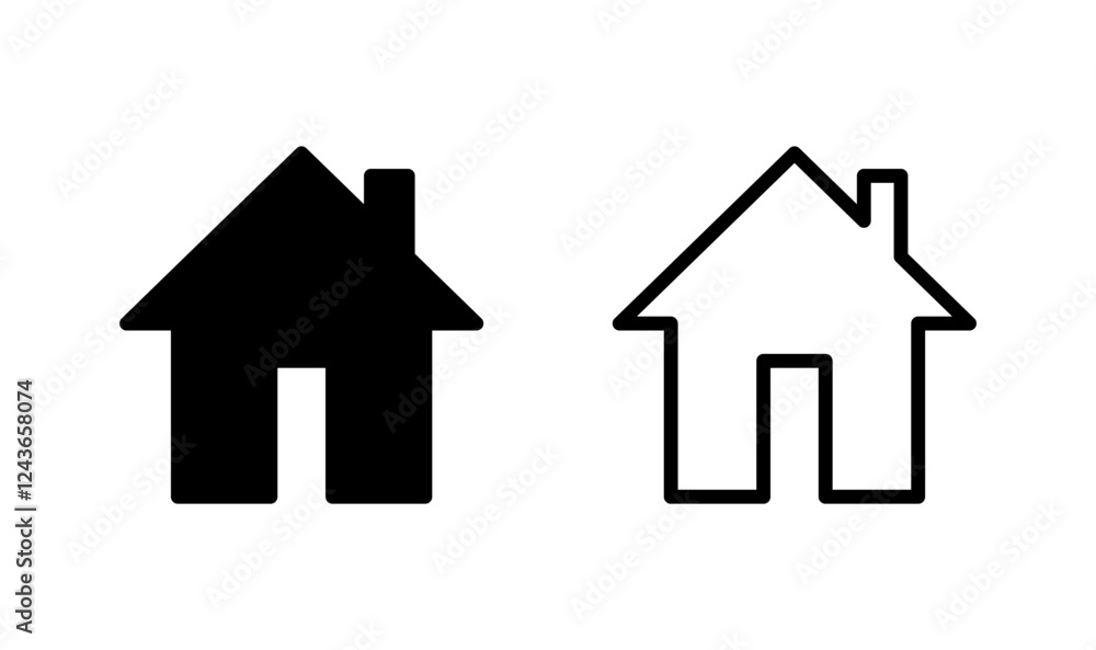House icon logo design. Home sign and symbol House icon logo design. Home sign and symbol