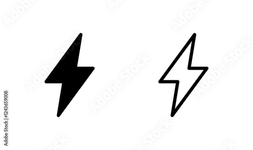 Lightning icon logo design. electric sign and symbol. power icon. energy sign