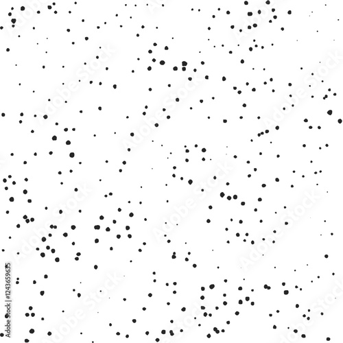 Abstract black and white seamless pattern. Irregular dotted textured background for fabric, paper, and fashion. Sketchy speckled vector illustration