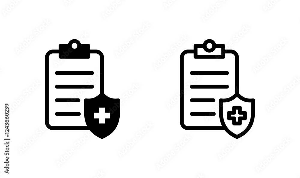 Medical insurance icon logo design. health insurance sign and symbol Medical insurance icon logo design. health insurance sign and symbol