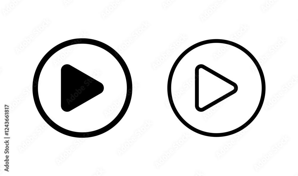 Play icon logo design. Play button sign and symbol Play icon logo design. Play button sign and symbol