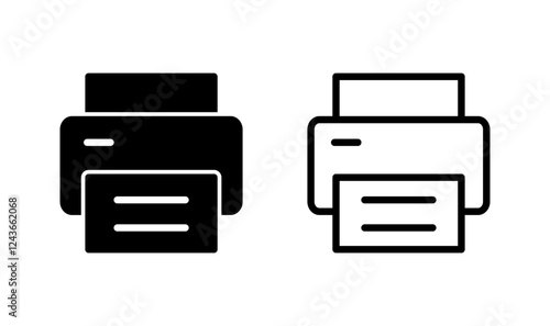 Print icon logo design. printer sign and symbol