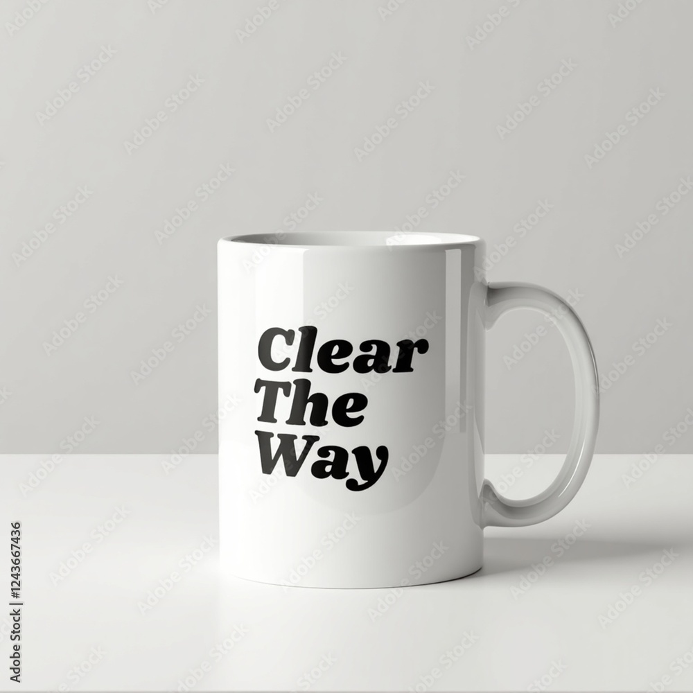 Minimalist 'Clear the Way' Coffee Mug Design – Trending Slogan Minimalist 'Clear the Way' Coffee Mug Design – Trending Slogan
