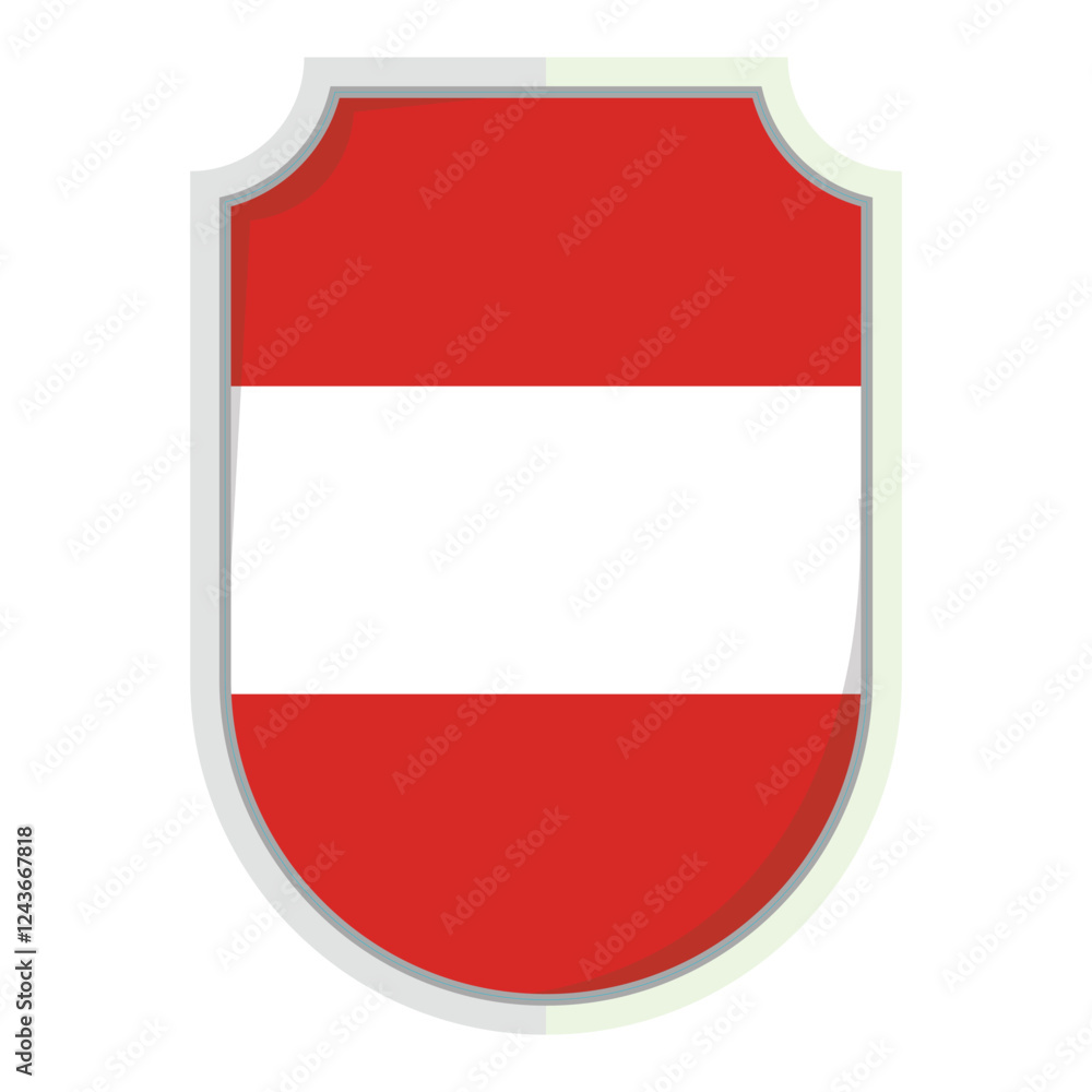 Austrian national flag Shield Badge Austrian national flag Shield Badge