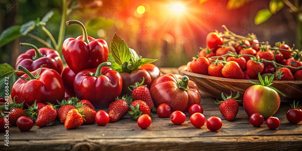 Vibrant Red Organic Produce: Healthy Eating Photography Vibrant Red Organic Produce: Healthy Eating Photography