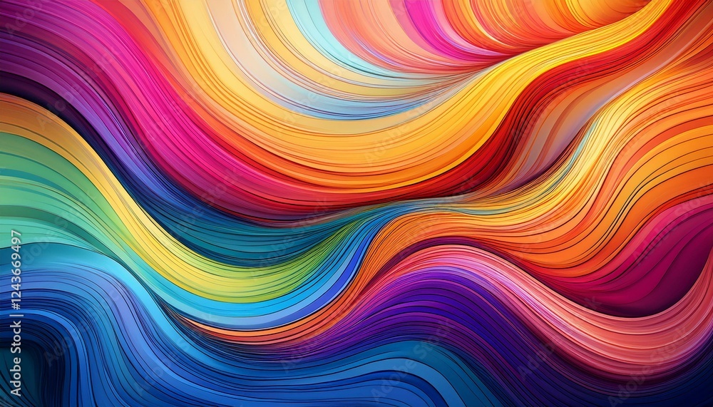 a colorful abstract art piece with a wave motif featuring vibrant hues and fluid lines on a digital background a colorful abstract art piece with a wave motif featuring vibrant hues and fluid lines on a digital background