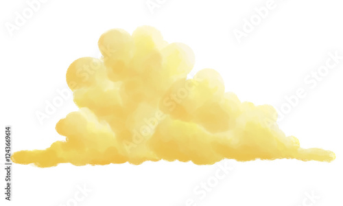 Soft yellow cloud illustration 