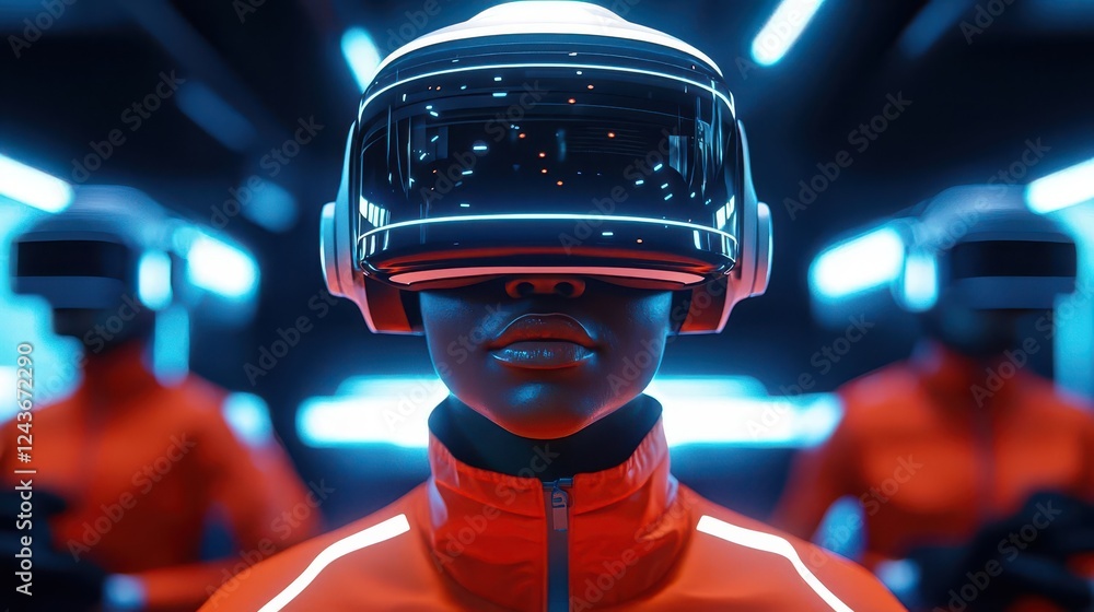 Nextgen metaverse city with VR avatars interacting in a fully immersive environment Nextgen metaverse city with VR avatars interacting in a fully immersive environment
