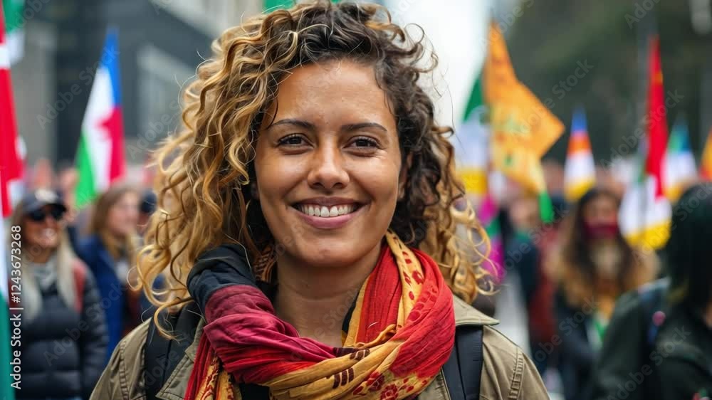 Feminism protest in urban setting showcases diversity and determination for change Feminism protest in urban setting showcases diversity and determination for change