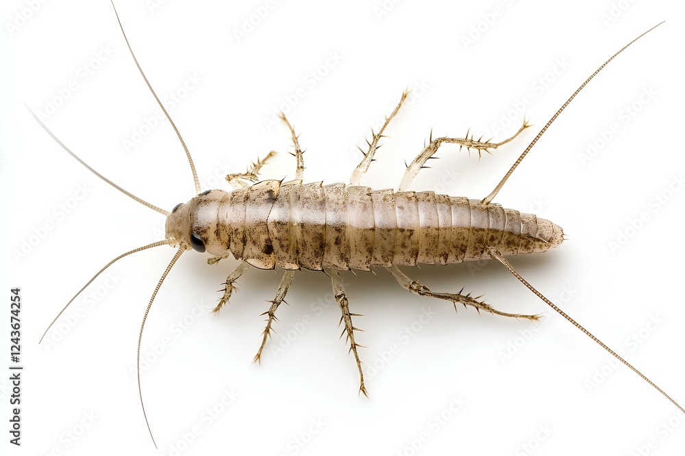 silverfish isolated on white background