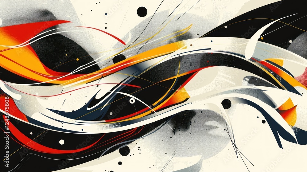 Obraz premium A dynamic abstract vector design with layered geometric elements. stock photo --ar 16:9 --style raw --v 6 Job ID: f694cca4-f105-489d-bdef-c187d158db4c