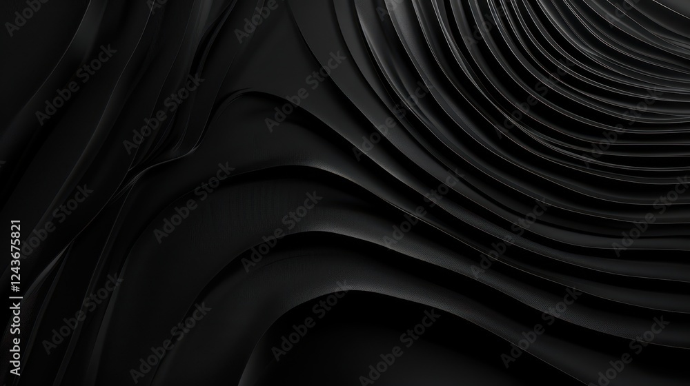 Obraz premium Abstract Black Wave Background Texture