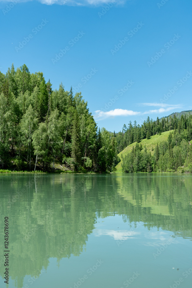 Fototapeta premium Scenery of Kanas Scenic Area in Xinjiang Uygur Autonomous Region, China