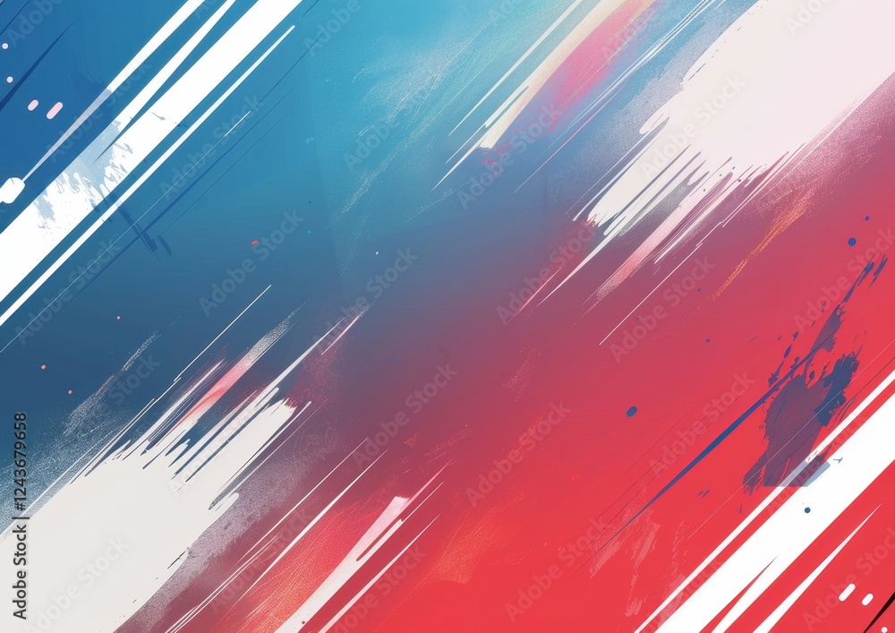 Abstract Blue Red White Brush Stroke Background Abstract Blue Red White Brush Stroke Background