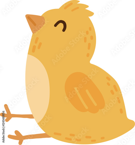 Easter chicken isolated vector, cute chicken cartoon